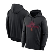 USC Trojans Men's Nike Black Performance Fleece Center Stack Pullover Hoodie